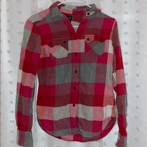 Soft pink and grey flannel